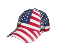 eeprty Gorra de béisbol con estampado de la bandera de Estados Unidos y la paz hippie, sombrero unisex versátil con cierre ajustable, ideal para deportes, viajes, gorra de visera, Negro, Talla única