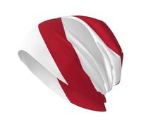 eeprty Gorro de punto suave con estampado de la bandera del estado de Alabama para mujeres y hombres, unisex, gorro de calavera con puños para adultos, color negro