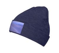 eeprty Gorros de moda con estampado de desierto para mujeres y hombres, gorros de invierno cálidos de punto grueso para clima frío, azul marino, Talla única