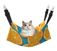 eeprty Hamaca de jaula para mascotas de frutas de naranja fresca, hamaca cálida para mascotas, suave y colgante para gatos