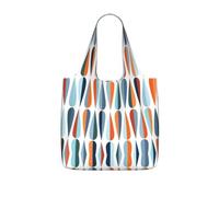 eeprty Mid Century - Bolsa de compras reutilizable con formas de gota, estilo retro, plegable, 25 L, ligera para viajes y uso diario