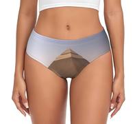 eeprty Pirámides de Egipto Invisible debajo de la ropa, calzoncillos para mujer, bragas invisibles sin costuras, cómodas para el uso diario, Negro, 4XL