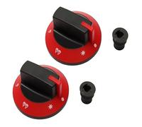 EEQANAO Perilla de Control de Temperatura de Barbacoa de plástico Rojo de 68 mm, diámetro de 8,3 mm for Eje de válvula Interior de 8 mm, Accesorios for manija de Horno de Estufa de Gas de Hotel