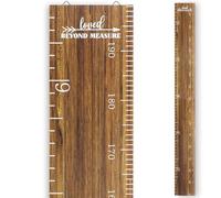 Eersida Tabla de crecimiento para pared, tabla de crecimiento de altura para niños, regla de madera, decoración de pared para niños y niñas, medida de altura amada más allá de la medida para