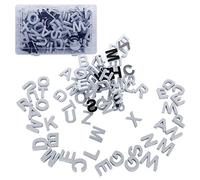 EESLL 124 letras magnéticas, imanes de nevera del alfabeto, letras magnéticas de espuma suave, juego de juguetes educativos ABC blanco con caja de almacenamiento para aprender ortografía