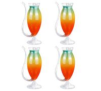 EESLL Copa de vino, juego de 4 vasos de vampiro creativos, copas de cóctel con pajita para beber, vasos de jugo, vasos de decantador de vino de vidrio transparente (250 ml/8.4 oz)