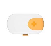 EESLL Paquete de 3 pastilleros portátiles, 5 compartimentos, organizador de píldoras de viaje, estuche de píldoras, dispensador de píldoras, contenedor de soporte de vitaminas para medicamentos,