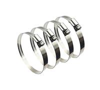 EesTeck 4Pcs 3" Adjustable 304 Stainless Steel Duct Clamps Hose Clamp Pipe Clamp Air Ducting Clamp worm drive hose clamps (65mm-89mm)