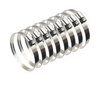 EesTeck 8 Pieces 4"""" Adjustable 304 Stainless Steel Duct Clamps Hose C