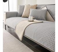 Eestfy Funda de sofá de Punto refrescante - Cómodo Material de Seda Hielo - Diseño Transpirable y Antideslizante calurosos días de Verano,Gris,90×180cm