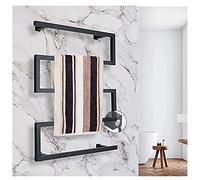 EEUK Secador de Toallas baño electrico de bajo Consumo 89W, radiador toallero eléctrico Negro Hardwired toallero Calentador de Toallas radiador de calefacción, 600 * 800mm(Size:220V)