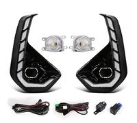 EEUNKT Compatible With Toyota Hilux 2024 2025 Daytime Running Light Front Fog Lamp Turn Signal DRL Headlight 2-Colors Accessories 12V(DRL and Fog White)