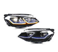 EEUNKT Faros delanteros compatibles con VW Golf 7 MK7 VII 2013-2017 conjunto de lámparas delanteras de señal de giro secuencial no apto for modelos GTI y xenón