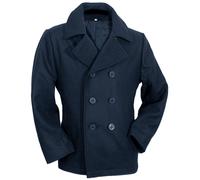 Eeuu Azul Marino Pea Coat Abrigo XS-3XL Chaqueta de Invierno Corto