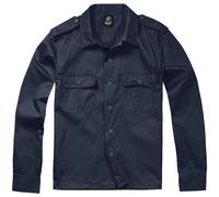 Eeuu Camisa de Servicio Manga Larga Azul Marino S-5XL Bomberos Oscuro Army