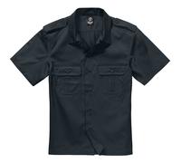 Eeuu Camisa Manga Corta de Servicio Negro S-7XL Ejército Seguridad Media Nuevo