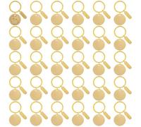 Eeuye 30 Piezas de Llaveros de Metal Grabables en, Llaveros de Metal en, Sellos de Metal en, Joyas para Manualidades de Bricolaje