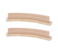 Eeuye Bandeja Organizadora de 2 Soportes de Madera Curva para Naipes, Soporte Sólido para Cartas de Estrategia de Bridge, Canasta y Juegos de Cartas