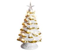 Eeuye Navidad de Cerámica con Luces LED, Adecuada para Decoraciones Navideñas para Reuniones Familiares, Agregando Color A Su Hogar