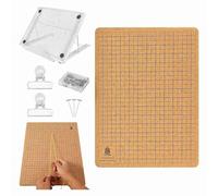 Eeuye Tablero de Macramé de 12 X 16 Pulgadas y Soporte Ajustable de Metal para Crear Pulseras con Cordones y Trenzas