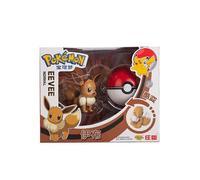 (Eevee With Box)Genuine Pokemon Anime Figure Pikachu Gengar Charizard Gyarados Mew Dragonite Doll Model Children's Transformation Toy Gift Set