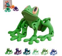 Eevhrqw 3D Printed Magnet Frog Toy,3D Printed Magnetic Frog Refrigerator Magnet,Funny Toy Fridge Stickers with Movable Joints, Novelty Refrigerator Magnets Stickers, for Home Offices Decor-F