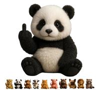 Eevhrqw Middle Finger Plush Animal Toy,Attitude Animal, Highland Cow,Funny Soft Animals,Stress Relief Decor Gift,Unique Gifts for Home Office Decor-I
