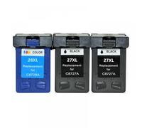 eewwgjrTHH Cartuchos de Tinta 27XL y 28XL compatibles con impresoras Deskjet 3320, 3325, 3420, 3535, 3550, 3650, 3744(2BLACK 1COLOR)