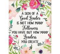 Eeypy Gift for Leader a Sign of a Good Leader is Not How Many Followers You Have Farewell Gift Liderazgo Cita Cartel de lata vintage divertido de 12 x 16 pulgadas