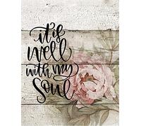 Eeypy Letrero de metal de estaño con texto en inglés "It is Well with My Soul - Arte de pared de estilo vintage, 8 x 12