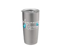 Ef. 2:8-9 Amazing Grace Butterfly Graphic Vaso térmico de acero inoxidable de doble pared