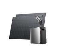EF EcoFlow STREAM Ultra X batería de 3,84 kWh para kit solar con 2 paneles solares de 400 W, entrada solar de 2800 W (4 MPPT), dos puertos de CA de 2300 W, control inteligente con IA, plug-and-play