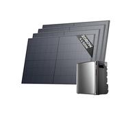 EF EcoFlow STREAM Ultra X batería de 3,84 kWh para kit solar con 4 paneles solares de 520 W, entrada solar de 2800 W (4 MPPT), dos puertos de CA de 2300 W, control inteligente con IA, plug-and-play