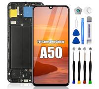 EFAITHLIFE Remplacement d'écran pour Samsung Galaxy A50, Avec Cadre A505F A505FN A505W A505U A505U1, Ensemble numériseur d'écran LCD Avec outils de réparation