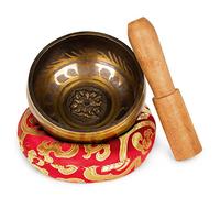 EFANTUR Set cuenco tibetano 7 metales Cuenco nepal con cojín y baqueta Para yoga, meditación, relajación, masajes, curación