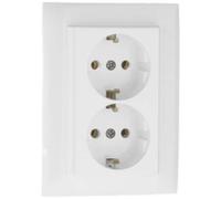 Efapel logus 90 - Base doble monobloc schuko logus blanco