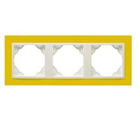Efapel logus 90 - Marco triple logus amarillo/hielo