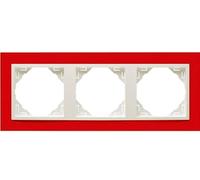 Efapel logus 90 - Marco triple logus rojo/hielo
