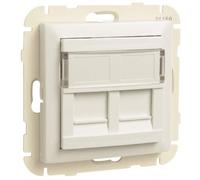 Efapel logus 90 - Tapa soporte para 2 conector rj45 logus blanco