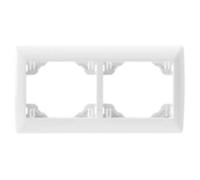 Efapel sirius 70 - Marco doble horizontal sirius blanco