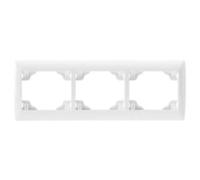 Efapel sirius 70 - Marco triple horizontal sirius blanco