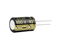 EFARMA Condensadores electrolíticos, 10 Piezas 450V 47uF Condensador electrolítico de Aluminio Condensador ESR bajo de Alta frecuencia, Tamaño 16x25 mm