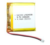 EFASO 3,7 V 1200 mAh Li-Po JST PH1.5-2P Conector batería compatible con Sony WH-1000XM3、WH-1000XM4、WH-XB900N、WH-H910N、WH-CH710N Bluetooth Wireless Noise Headset SM-03 SP 624038