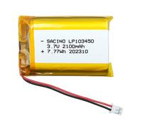 103450 3.7V 2100 mAh, PCM, JST PH2.0-2P T x B x L: 10x34x50 mm 2 PIN Pina dis...