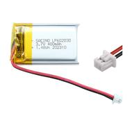 EFASO Batería de polímero de litio 3,7 V 400 mAh 602030 recargable con conector JST PH-1.25 2P para Dash Cam TrueCamA7S VXI Blue Parrott B350-XT B450-XT B550-XT B350XT B450XT B450XT B550XT
