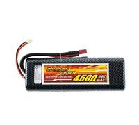 efaso Batería Li-Po 7,4V 4500mAh Deans Conector Negro RC 1:10 2S