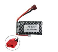 Efaso Power-Batería 7,4V 1600MAH Li-Po Con Deans Enchufe Adecuado Para XLH 9125, Wltoys 12428, 12429