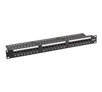 EFB Elektronik 37583SW.1 1U panel de parcheo - Bahía de entrada (Cat6, 5000 Mbit/s, RJ-45, Oro, U/UTP (UTP), 22/24)
