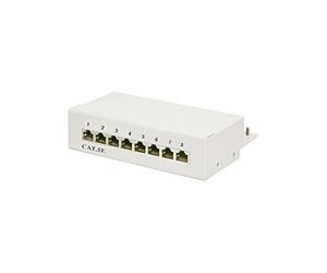 EFB Elektronik 37650.2 Panel de parcheo - Bahía de Entrada (RJ-45, Cat5e, Color Blanco, 162 x 44,5 x 112 mm, 162 mm, 112 mm)