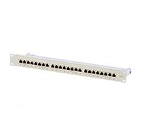 EFB Elektronik 37667.1M panel de parcheo 1U - Bahía de entrada (Cat6, 5000 Mbit/s, RJ-45, Gold, Grey, 1U)